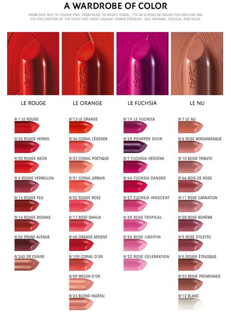 ysl lipstick number 66|ysl lipstick color chart.